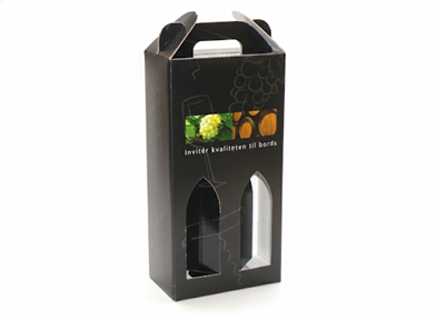 Gaveæske vin ny sort 2 fl.